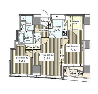 東京都渋谷区代々木１丁目 賃貸マンション 2LDK