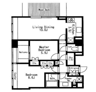 東京都新宿区若葉１丁目 賃貸マンション 2LDK